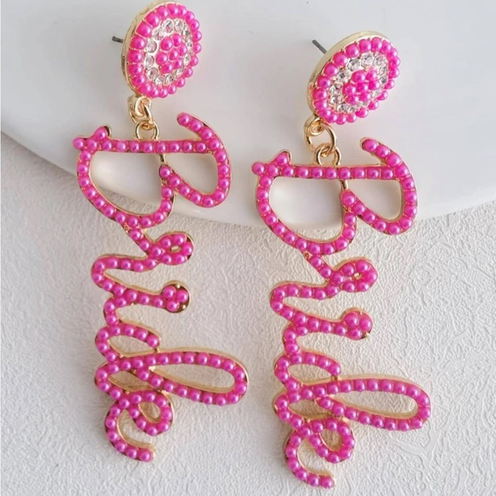 BRIDE Rhinestone Drop Earrings